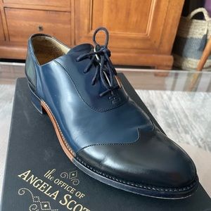 Office of Angela Scott Mr Evan’s wingtip shoe in Ocean